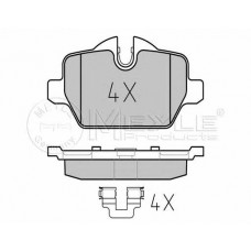 MEYLE 025 236 2316 Гальмівні колодки задні BMW/MINI