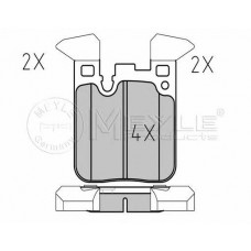MEYLE 025 250 2916  Гальмівні колодки задні BMW F20/F30/F34/F36/F80