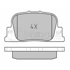 MEYLE 025 235 9215 Гальмівні колодки задні TOYOTA Prius/Camry