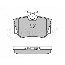 MEYLE 025 232 2416/N Гальмівні колодки задні VOLKSWAGEN T4
