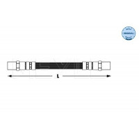 MEYLE 100 611 0002 Шланг гальмівний задній VOLKSWAGEN Transporter T4/ Golf 1/2/ Passat 1/3/ AUDI 80/ SEAT Toledo